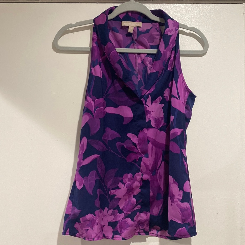 Purple Banana republic sleeveless button up blouse
